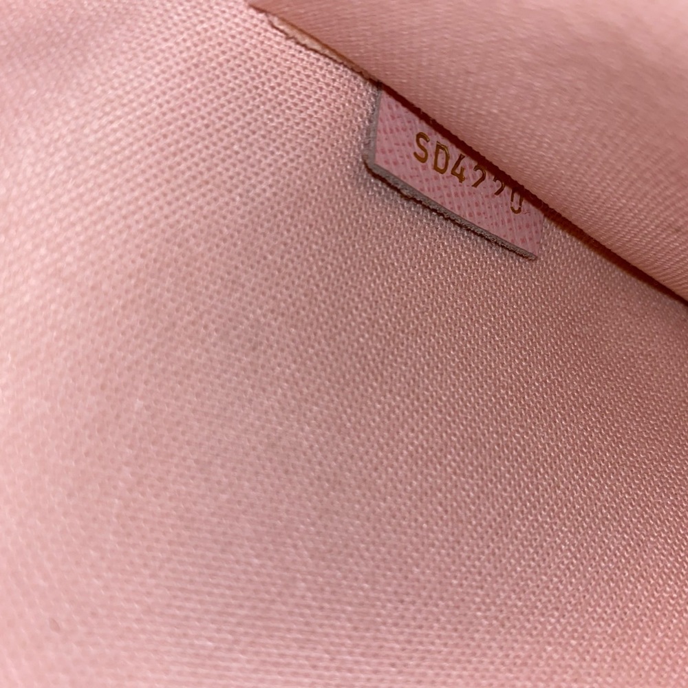 Louis Vuitton Felicie Pochette Damier Azure Canvas Pink Interior - Picture 15 of 16